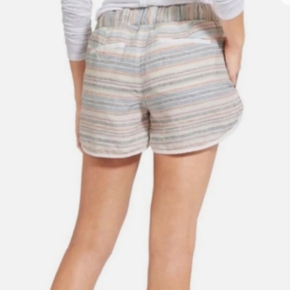 Althleta Striped Linen Jacquard Sandbar Shortie Shorts Size 0 - Picture 3 of 6